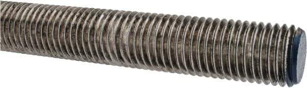 Made in USA - 1-8 UNC (Coarse), 3' Long, Stainless Steel Threaded Rod - Right Hand Thread - Eagle Tool & Supply