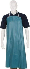 Ansell - 33 x 49" Bib Apron - PVC, Green - Eagle Tool & Supply