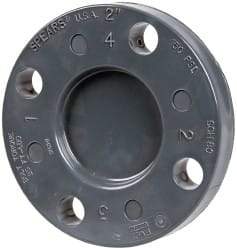 Value Collection - 2" Pipe, 5-15/16" OD, PVC Blind Pipe Flange - Schedule 80, Gray - Eagle Tool & Supply