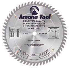 Amana Tool - 10" Diam, 5/8" Arbor Hole Diam, 80 Tooth Wet & Dry Cut Saw Blade - Carbide-Tipped, Standard Round Arbor - Eagle Tool & Supply