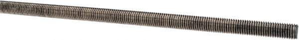 Made in USA - 1/4-28 UNF (Fine), 3' Long, Stainless Steel Threaded Rod - Right Hand Thread - Eagle Tool & Supply