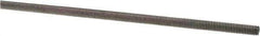 Value Collection - #10-32 UNF (Fine), 3' Long, Low Carbon Steel Threaded Rod - Zinc-Plated Finish, Right Hand Thread - Eagle Tool & Supply