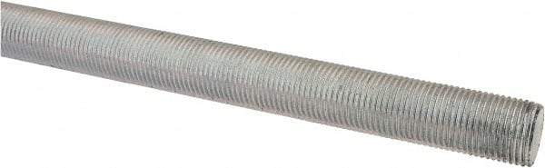 Made in USA - 5/8-18 UNF (Fine), 3' Long, Low Carbon Steel Threaded Rod - Zinc-Plated Finish, Right Hand Thread - Eagle Tool & Supply