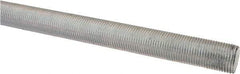Made in USA - 5/8-18 UNF (Fine), 3' Long, Low Carbon Steel Threaded Rod - Zinc-Plated Finish, Right Hand Thread - Eagle Tool & Supply