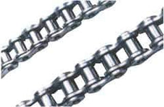 U.S. Tsubaki - 1/4" Pitch, ANSI 25, Single Strand Roller Chain - 1,050 Lb. Capacity, 10 Ft. Long, 0.13" Roller Diam, 1/8" Roller Width - Eagle Tool & Supply