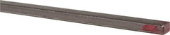 Made in USA - 36" Long x 1/8" High x 3/16" Wide, Mill Key Stock - W-1 (Water Hardening) Tool Steel - Eagle Tool & Supply