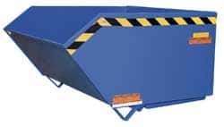 Vestil - 6,000 Lb Load Capacity, 1 1/2 Cu Yd, Steel Self-Dumping Hopper - 48-7/8" Wide x 51-13/16" Long x 40-1/4" High, Powder Coat Blue - Eagle Tool & Supply