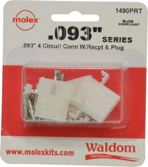 Molex - 4 Circuit, 4 AWG, 0.093 Inch Pin Diameter, Modular Receptacle Plug Connector Package - RoHS Compliant - Eagle Tool & Supply