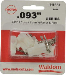 Molex - 2 Circuit, 2 AWG, 0.093 Inch Pin Diameter, Modular Receptacle Plug Connector Package - RoHS Compliant - Eagle Tool & Supply