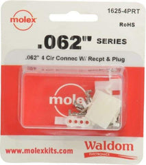 Molex - 4 Circuit, 4 AWG, 0.062 Inch Pin Diameter, Modular Receptacle Plug Connector Package - RoHS Compliant - Eagle Tool & Supply