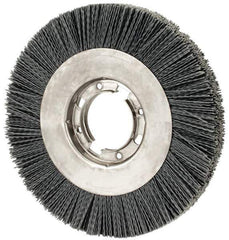 Osborn - 8" OD, 2" Arbor Hole, Crimped Nylon Wheel Brush - 7/8" Face Width, 1-1/2" Trim Length, 4,500 RPM - Eagle Tool & Supply