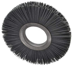 Osborn - 6" OD, 2" Arbor Hole, Crimped Nylon Wheel Brush - 1/2" Face Width, 1-5/8" Trim Length, 5,500 RPM - Eagle Tool & Supply