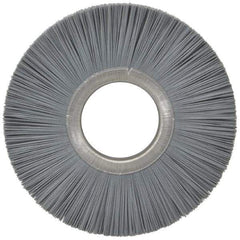 Osborn - 6" OD, 2" Arbor Hole, Crimped Nylon Wheel Brush - 1/2" Face Width, 1-5/8" Trim Length, 5,500 RPM - Eagle Tool & Supply