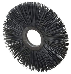 Osborn - 8" OD, 2" Arbor Hole, Crimped Nylon Wheel Brush - 1/2" Face Width, 2-5/8" Trim Length, 5,500 RPM - Eagle Tool & Supply