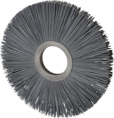 Osborn - 8" OD, 2" Arbor Hole, Crimped Nylon Wheel Brush - 1/2" Face Width, 2-5/8" Trim Length, 5,500 RPM - Eagle Tool & Supply