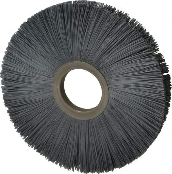 Osborn - 8" OD, 2" Arbor Hole, Crimped Nylon Wheel Brush - 1/2" Face Width, 2-5/8" Trim Length, 5,500 RPM - Eagle Tool & Supply