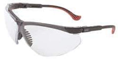 Uvex - SCT-Reflect 50 Lenses, Framed Safety Glasses - Scratch Resistant, Black Polycarbonate Frame, Adjustable Temples, Size Universal, Wrap Around - Eagle Tool & Supply