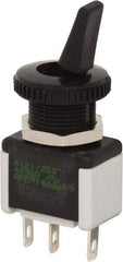 GC/Waldom - SPDT Miniature On-On Toggle Switch - Quick Connect Terminal & Solder Lug Terminal, Paddle Handle Actuator, 125 VAC at 6 A & 250 VAC at 3 A - Eagle Tool & Supply