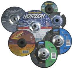 Norton - Depressed-Center Wheels Wheel Diameter (Inch): 9 Wheel Thickness (Inch): 1/4 - Eagle Tool & Supply