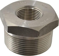 Merit Brass - 1-1/2 x 3/4" Grade 316/316L Stainless Steel Pipe Hex Bushing - MNPT x FNPT End Connections, 3,000 psi - Eagle Tool & Supply