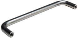 Amatom Electronic Hardware - 6-3/4" Long x 1-3/4" High, Round Handle - Nickel Plated, Brass, 6-7/16" Center to Center - Eagle Tool & Supply