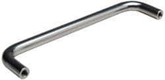 Amatom Electronic Hardware - 6-3/4" Long x 1-3/4" High, Round Handle - Nickel Plated, Brass, 6-7/16" Center to Center - Eagle Tool & Supply