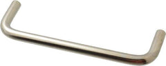 Amatom Electronic Hardware - 4-7/8" Long x 1-1/2" High, Round Handle - Nickel Plated, Brass, 4-9/16" Center to Center - Eagle Tool & Supply