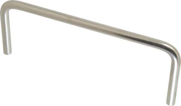 Amatom Electronic Hardware - 5-1/4" Long x 2" High, Round Handle - Clear Passivated, Stainless Steel, 5" Center to Center - Eagle Tool & Supply