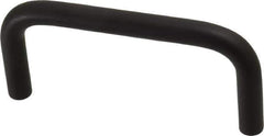 Amatom Electronic Hardware - 3-5/16" Long x 1-1/2" High, Round Handle - Black Anodized, Aluminum, 3" Center to Center - Eagle Tool & Supply