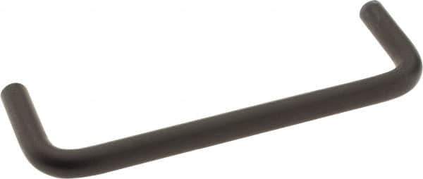 Amatom Electronic Hardware - 4-9/16" Long x 1-1/2" High, Round Handle - Black Anodized, Aluminum, 4-1/4" Center to Center - Eagle Tool & Supply