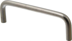 Amatom Electronic Hardware - 4-9/16" Long x 1-1/2" High, Round Handle - Clear Passivated, Stainless Steel, 4-1/4" Center to Center - Eagle Tool & Supply