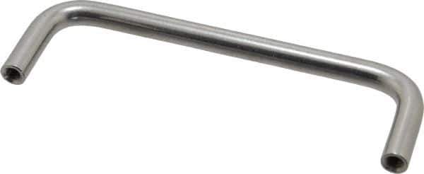 Amatom Electronic Hardware - 4-13/16" Long x 1-1/2" High, Round Handle - Clear Passivated, Stainless Steel, 4-1/2" Center to Center - Eagle Tool & Supply