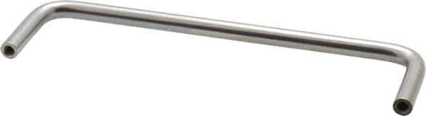 Amatom Electronic Hardware - 6-3/4" Long x 1-3/4" High, Round Handle - Clear Passivated, Stainless Steel, 6-7/16" Center to Center - Eagle Tool & Supply