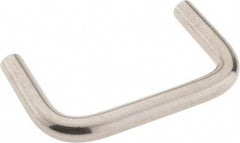 Amatom Electronic Hardware - 3-3/8" Long x 2" High, Round Handle - Clear Passivated, Stainless Steel, 3" Center to Center - Eagle Tool & Supply