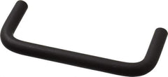 Amatom Electronic Hardware - 4-3/8" Long x 1-7/8" High, Round Handle - Black Anodized, Aluminum, 4" Center to Center - Eagle Tool & Supply