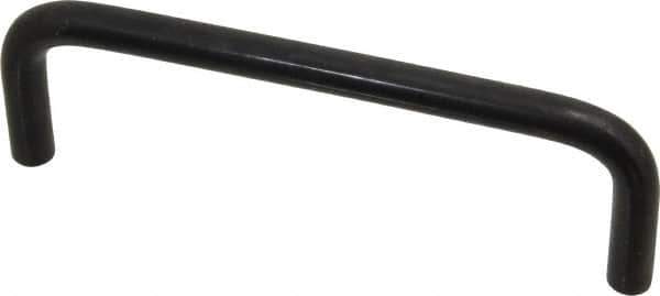 Amatom Electronic Hardware - 4-3/8" Long x 1-7/8" High, Round Handle - Black Oxide Finish, Stainless Steel, 4" Center to Center - Eagle Tool & Supply