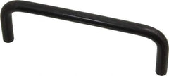 Amatom Electronic Hardware - 4-3/8" Long x 1-7/8" High, Round Handle - Black Oxide Finish, Stainless Steel, 4" Center to Center - Eagle Tool & Supply
