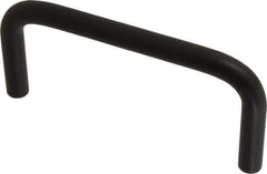 Amatom Electronic Hardware - 4-3/8" Long x 2" High, Round Handle - Black Anodized, Aluminum, 4" Center to Center - Eagle Tool & Supply