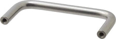 Amatom Electronic Hardware - 4-3/8" Long x 2" High, Round Handle - Clear Passivated, Stainless Steel, 4" Center to Center - Eagle Tool & Supply