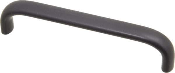 Amatom Electronic Hardware - 4-9/32" Long x 0.44" Wide x 1" High, Oval Handle - Black Anodized, Aluminum, 4" Center to Center - Eagle Tool & Supply