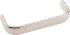 Amatom Electronic Hardware - 4-9/32" Long x 0.63" Wide x 1-1/2" High, Oval Handle - Clear Passivated, Stainless Steel, 4" Center to Center - Eagle Tool & Supply