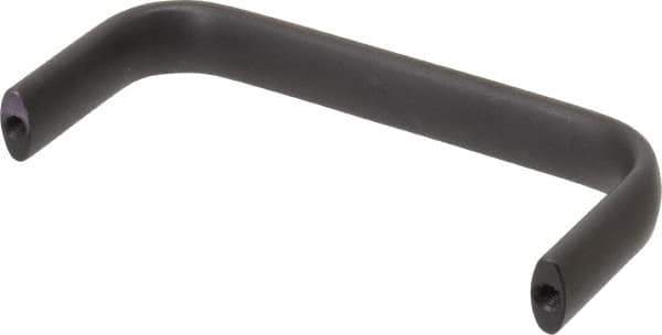 Amatom Electronic Hardware - 4-25/32" Long x 0.63" Wide x 2" High, Oval Handle - Black Anodized, Aluminum, 4-1/2" Center to Center - Eagle Tool & Supply