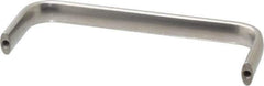 Amatom Electronic Hardware - 6-9/32" Long x 0.63" Wide x 2" High, Oval Handle - Clear Passivated, Stainless Steel, 6" Center to Center - Eagle Tool & Supply