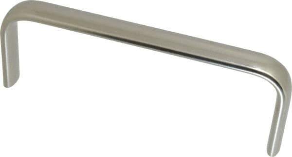 Amatom Electronic Hardware - 6-9/32" Long x 0.63" Wide x 2-1/4" High, Oval Handle - Clear Passivated, Stainless Steel, 6" Center to Center - Eagle Tool & Supply