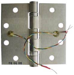 Stanley - 4-1/2" Long x 4-1/2" Wide Steel Full Mortise, Concealed Electric Commercial Hinge - Eagle Tool & Supply