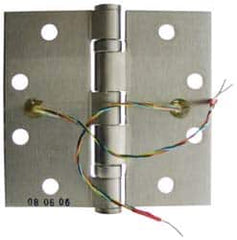Stanley - 4-1/2" Long x 4-1/2" Wide Steel Full Mortise, Concealed Electric Commercial Hinge - Eagle Tool & Supply