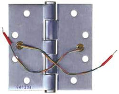 Stanley - 4-1/2" Long x 4-1/2" Wide Steel Full Mortise, Concealed Electric Commercial Hinge - Eagle Tool & Supply