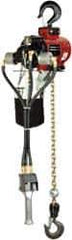 Ingersoll-Rand - 1,100 Lb Load Limit, 10' Max Height Air Chain Hoist - 70 SCFM at 90 PSI, 14-41 FPM Lift Speed, 15-1/2" Min Headroom, Pull Cord Control - Eagle Tool & Supply