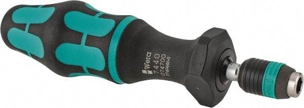 Wera - 1 Piece, 0.3 to 1.2 N/m, Adjustable Torque Limiting Screwdriver - 6" OAL, 1/4" Drive, 0.05" Graduation - Eagle Tool & Supply
