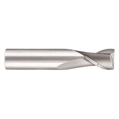 SGS - 5/16", 1/2" LOC, 5/16" Shank Diam, 2" OAL, 2 Flute, Solid Carbide Square End Mill - Single End, AlTiN Finish, Spiral Flute, 30° Helix, Centercutting, Right Hand Cut, Right Hand Flute, Series 17 - Eagle Tool & Supply